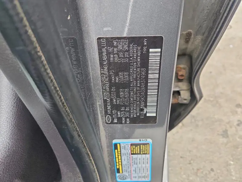 2010 HYUNDAI SANTA FE LIMITED  