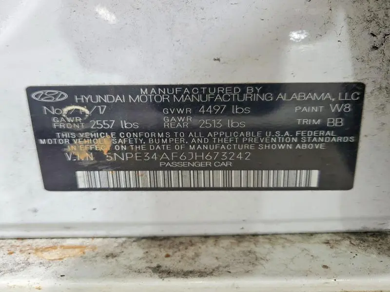 2018 HYUNDAI SONATA SEL  