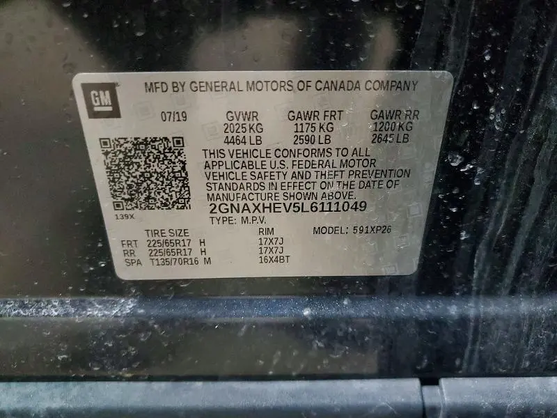 2020 CHEVROLET EQUINOX LS  