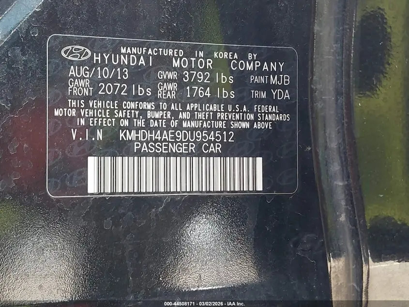 2013 HYUNDAI ELANTRA GLS