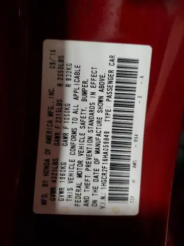 2017 HONDA ACCORD SPORT SPECIAL EDITION  