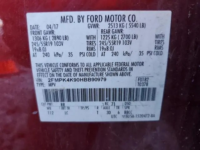 2017 FORD EDGE TITANIUM  