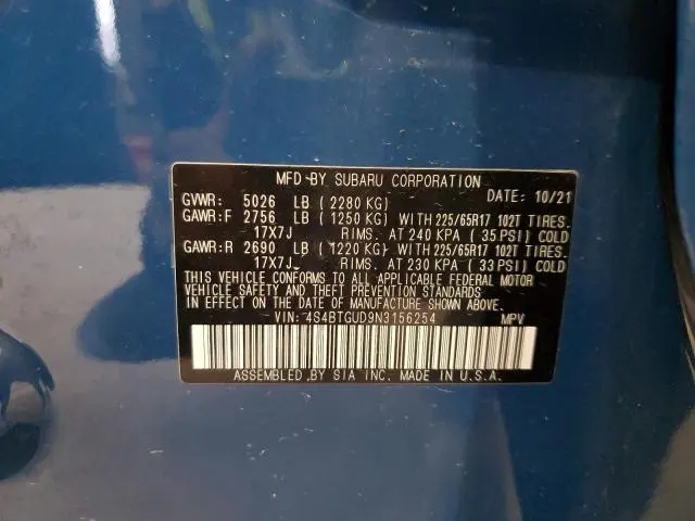 2022 SUBARU OUTBACK WILDERNESS