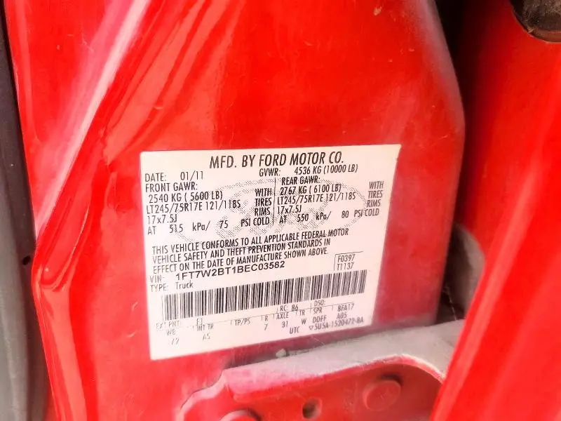 2011 FORD F250 SUPER DUTY  