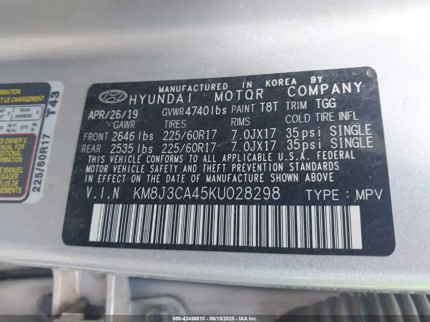 2019 HYUNDAI TUCSON VALUE