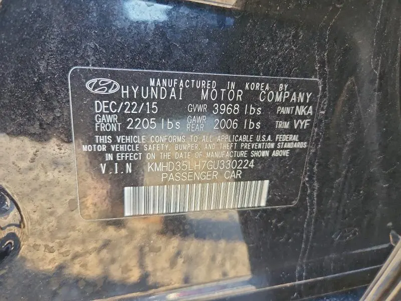 2016 HYUNDAI ELANTRA GT   