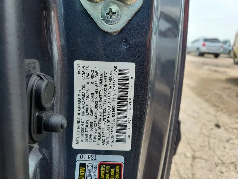 2013 HONDA CIVIC LX  