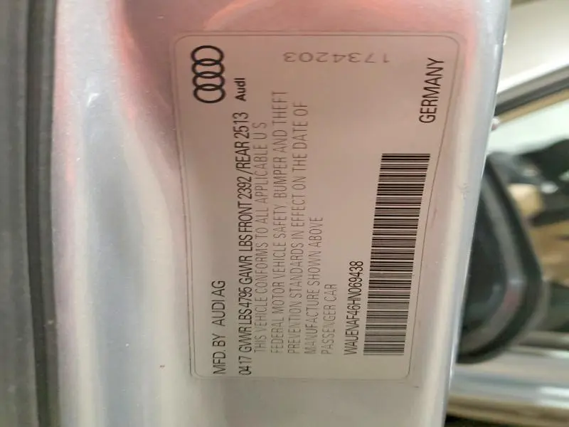 2017 AUDI A4 PREMIUM PLUS  