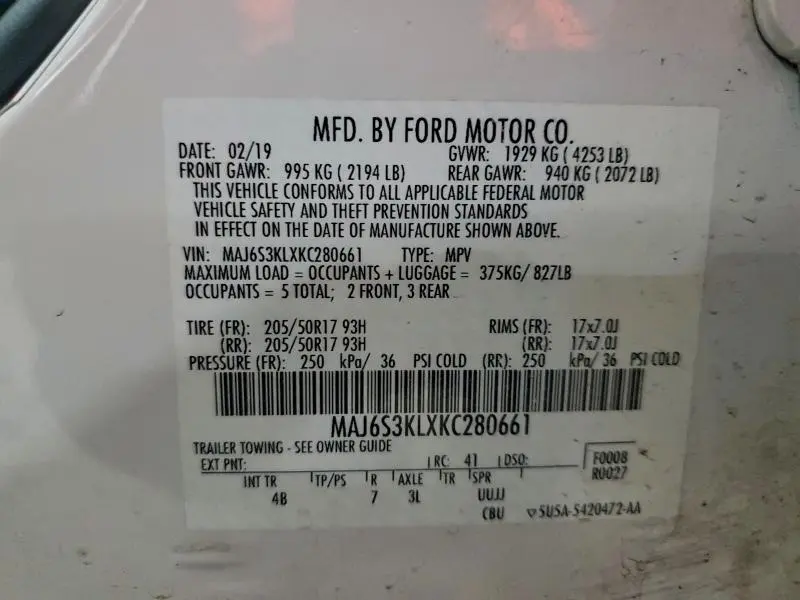 2019 FORD ECOSPORT TITANIUM  