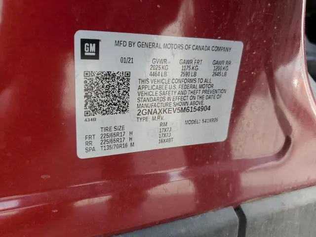 2021 CHEVROLET EQUINOX LT  