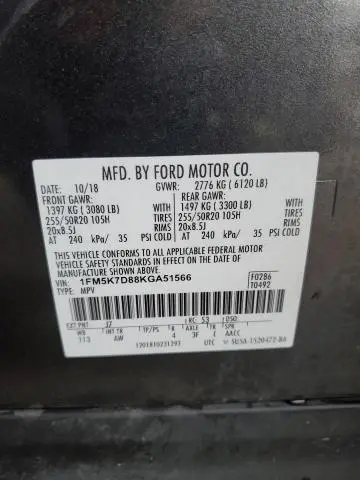 2019 FORD EXPLORER XLT  