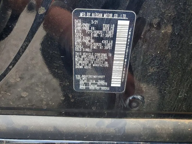 2021 NISSAN ARMADA SL  