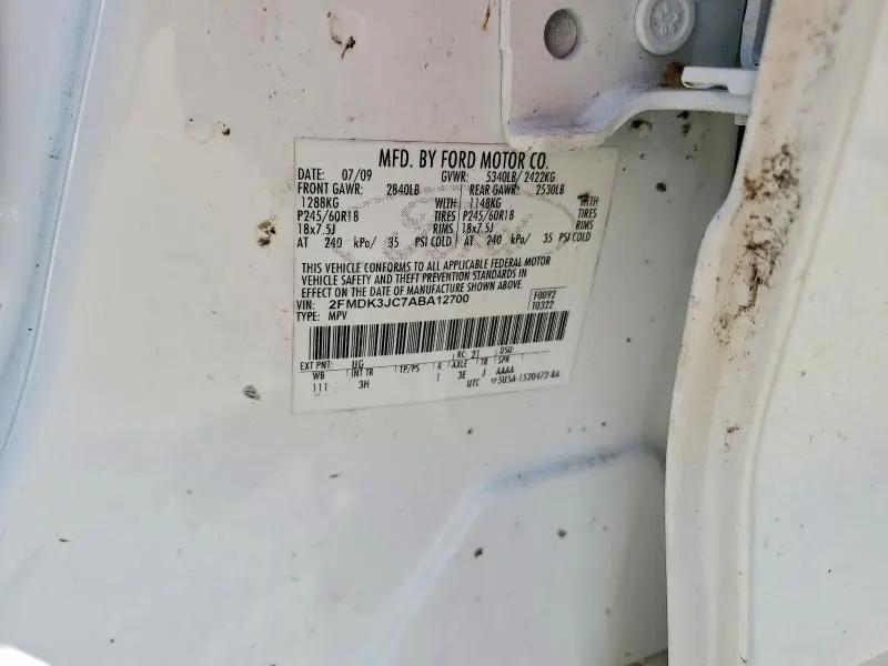 2010 FORD EDGE SEL  