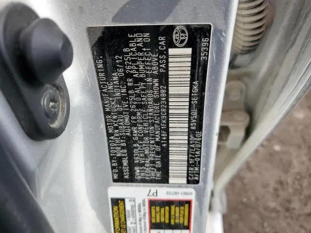 2012 TOYOTA CAMRY BASE  