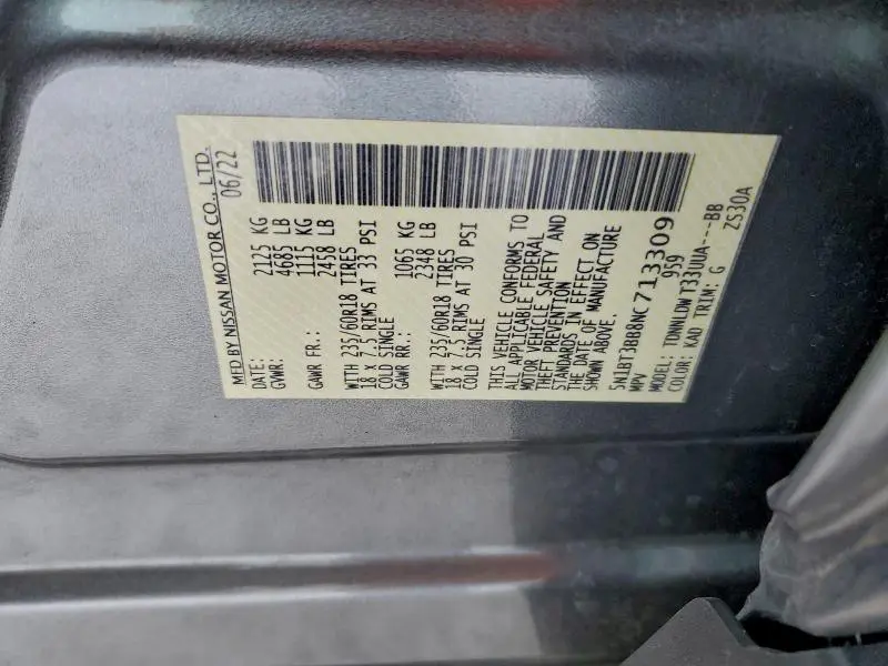 2022 NISSAN ROGUE SV  