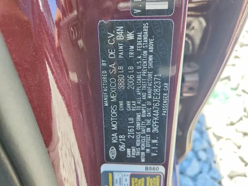 2018 KIA FORTE LX  