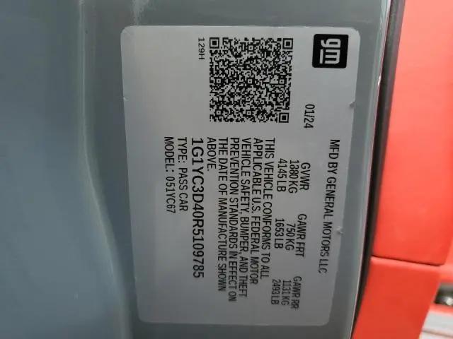 2024 CHEVROLET CORVETTE STINGRAY 3LT  