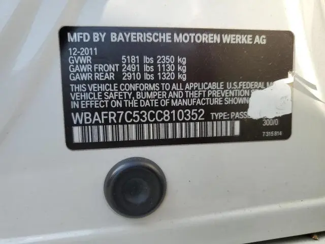 2012 BMW 535 I  