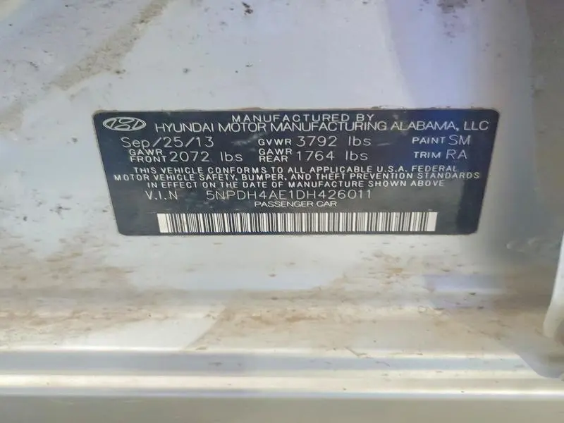 2013 HYUNDAI ELANTRA GLS  