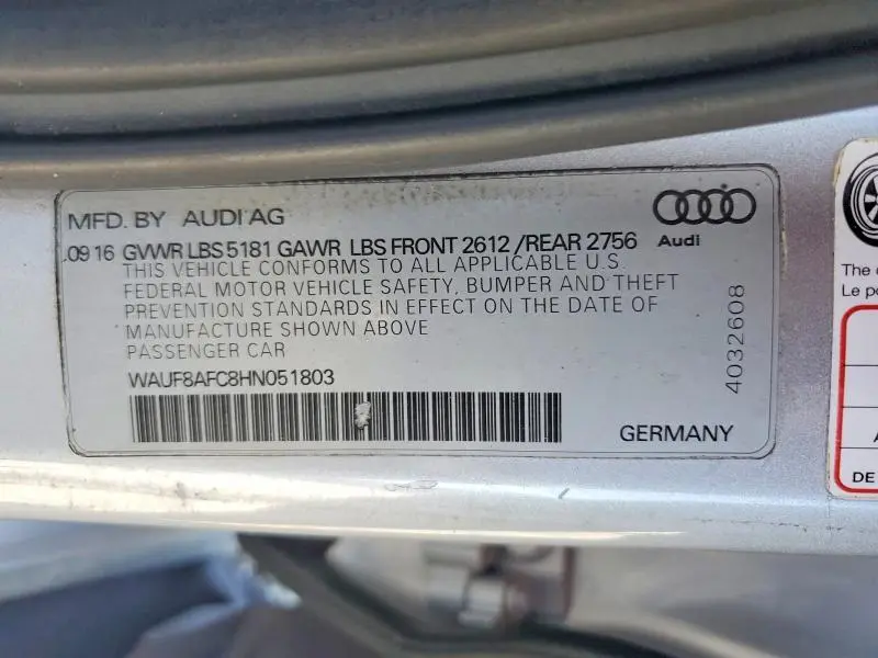 2017 AUDI A6 PREMIUM  