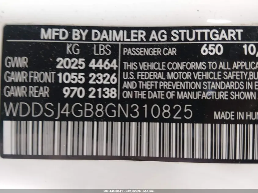 2016 MERCEDES-BENZ CLA 250 4MATIC