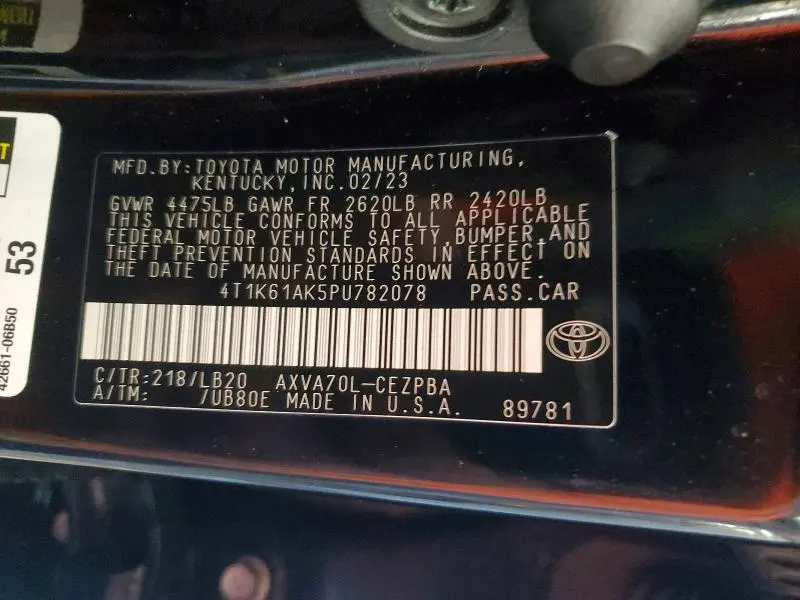 2023 TOYOTA CAMRY XSE  