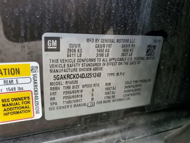 2013 BUICK ENCLAVE   
