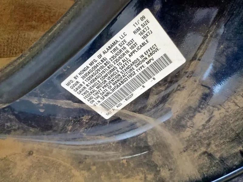 2010 HONDA ODYSSEY EX  