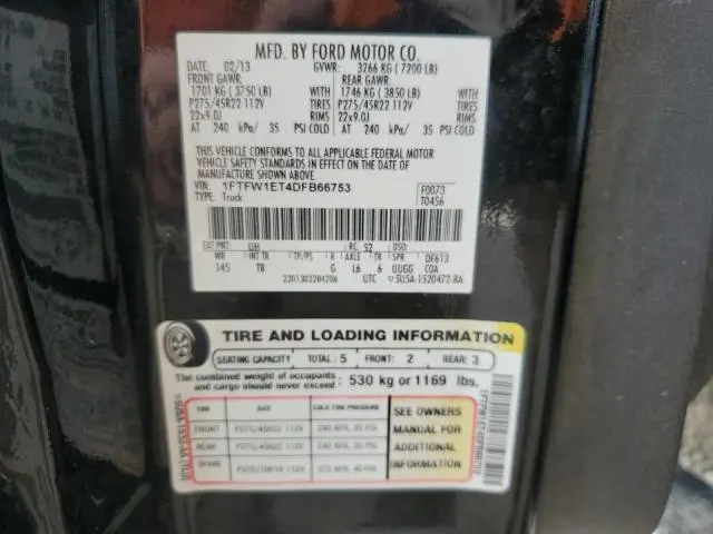 2013 FORD F150 SUPERCREW  