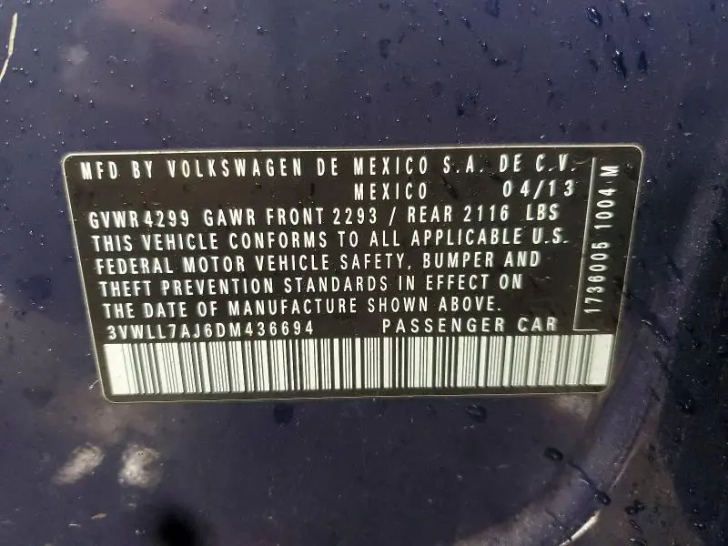 2013 VOLKSWAGEN JETTA TDI  