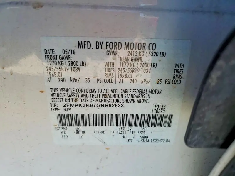 2016 FORD EDGE TITANIUM  