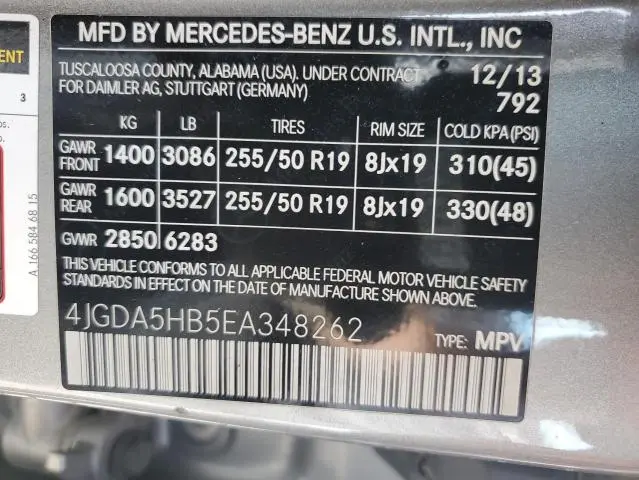 2014 MERCEDES-BENZ ML 350 4MATIC  