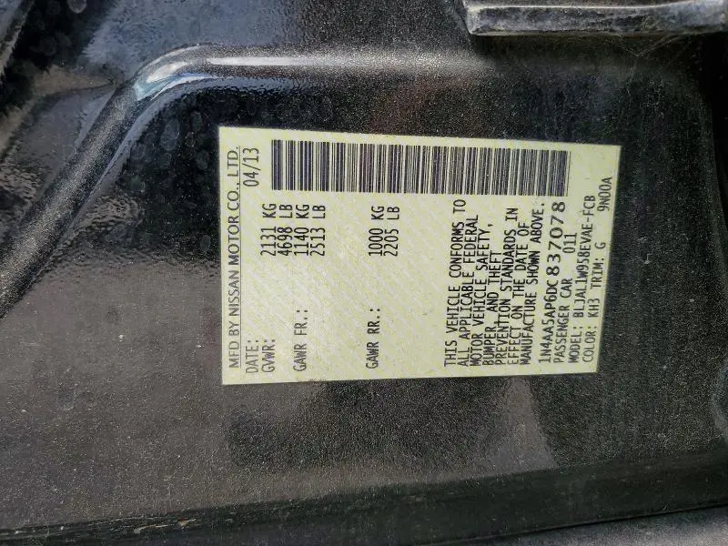 2013 NISSAN MAXIMA 3.5 S  