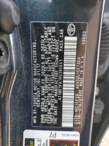 2017 TOYOTA CAMRY LE  