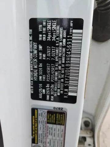 2017 HYUNDAI SANTA FE SPORT   