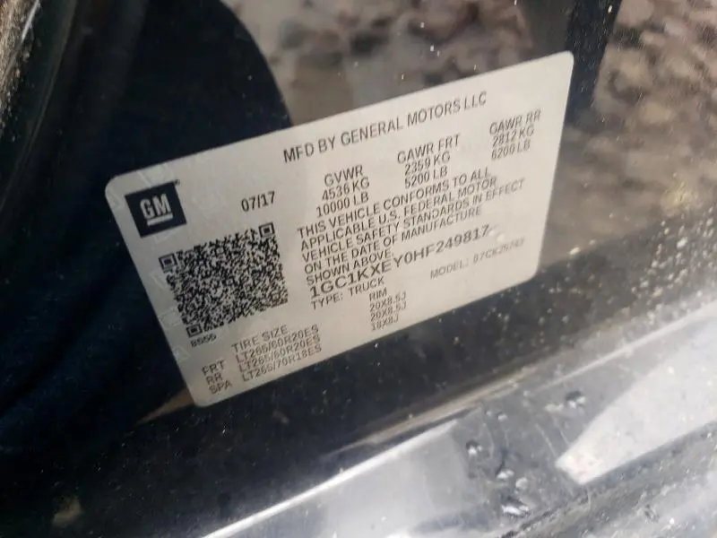 2017 CHEVROLET SILVERADO K2500 HIGH COUNTRY  