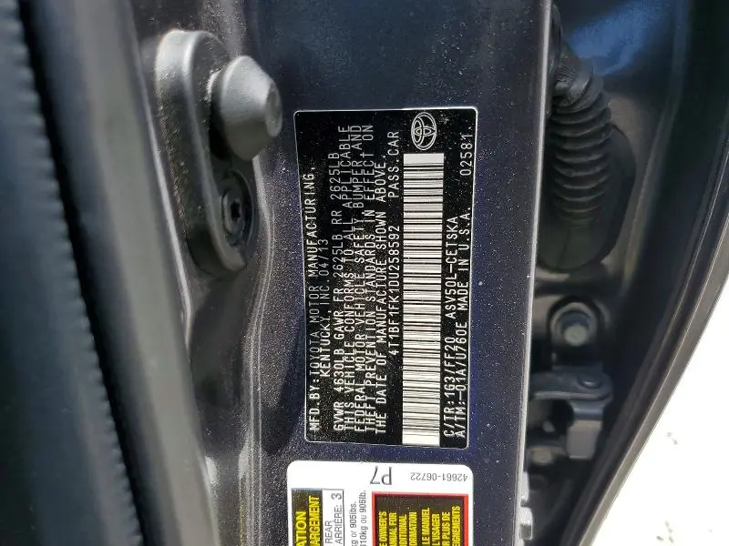 2013 TOYOTA CAMRY SE  