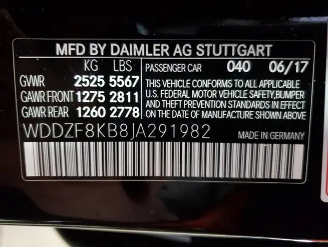 2018 MERCEDES-BENZ E 63 AMG-S  