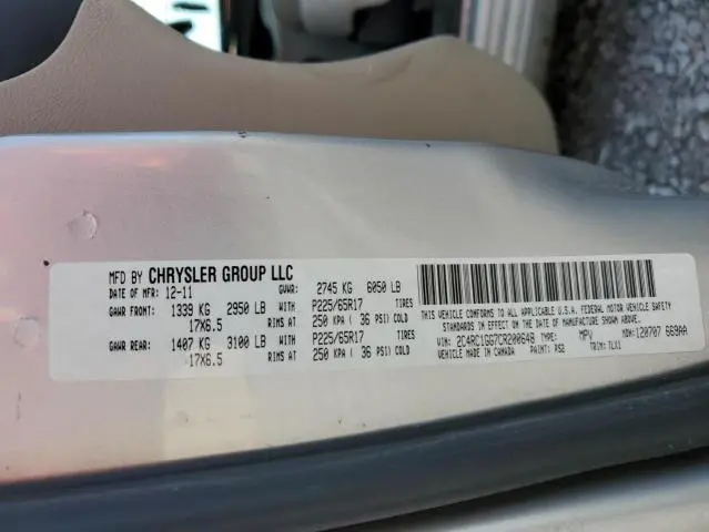 2012 CHRYSLER TOWN & COUNTRY LIMITED  