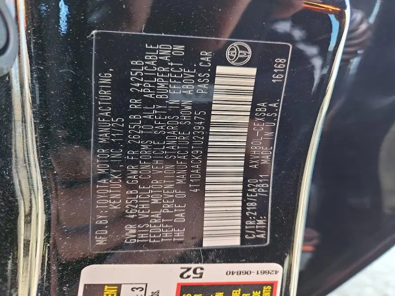 2026 TOYOTA CAMRY SE  