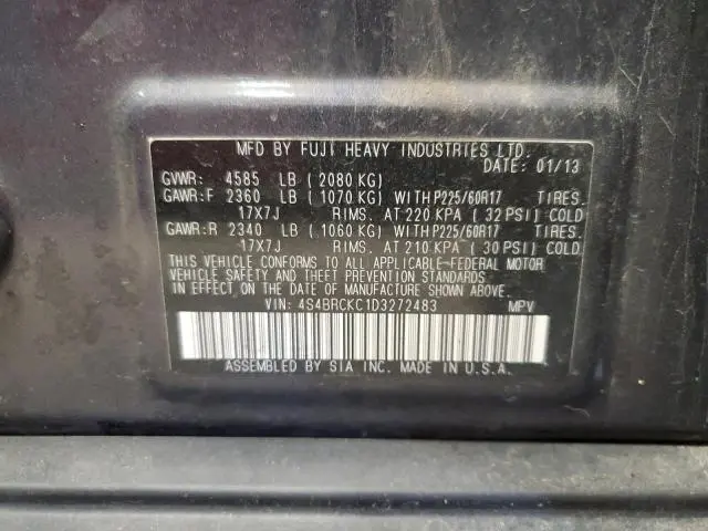 2013 SUBARU OUTBACK 2.5I LIMITED  