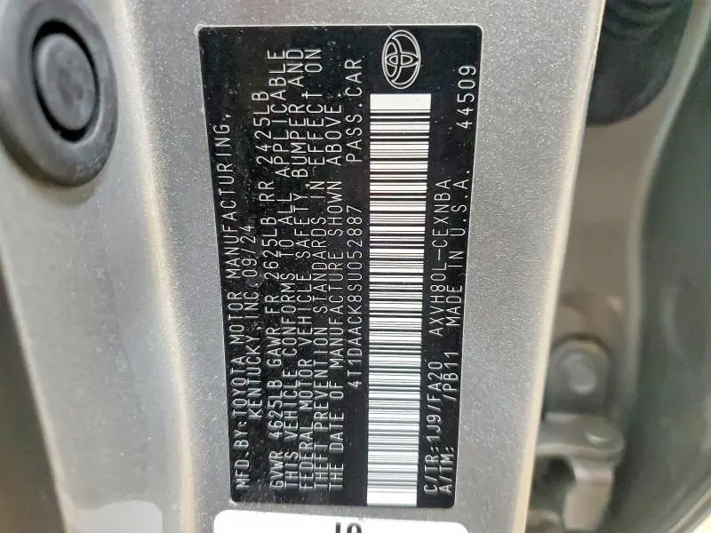 2025 TOYOTA CAMRY LE  