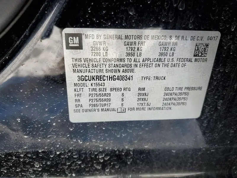 2017 CHEVROLET SILVERADO K1500 LT  