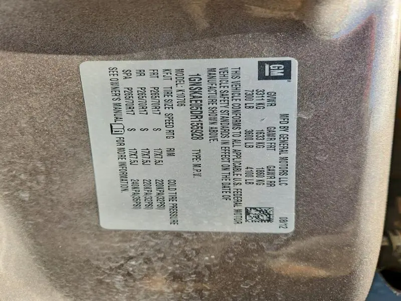 2013 CHEVROLET TAHOE K1500 LS  