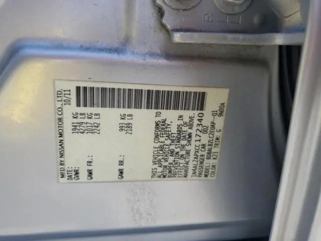 2012 NISSAN ALTIMA BASE  