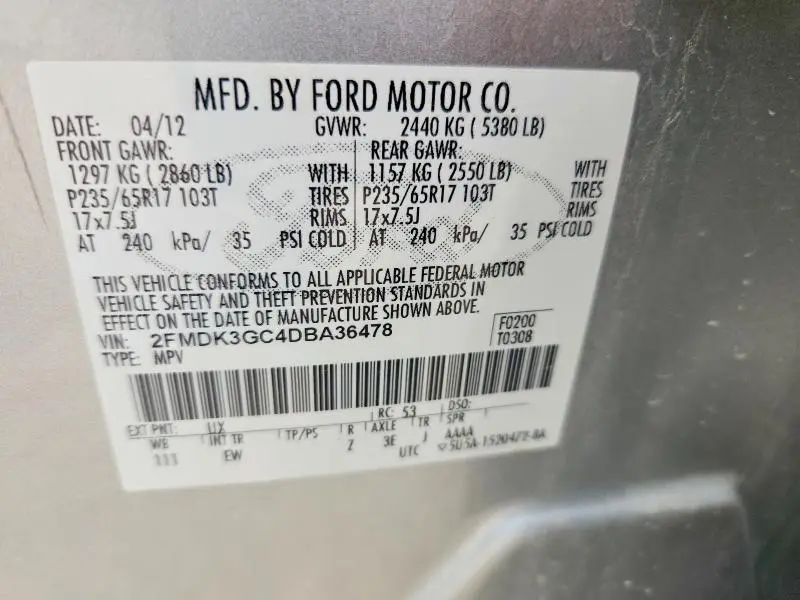 2013 FORD EDGE SE  