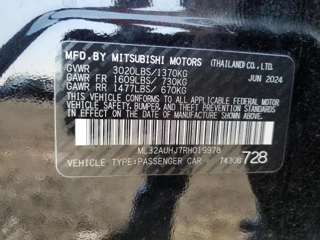 2024 MITSUBISHI MIRAGE ES
