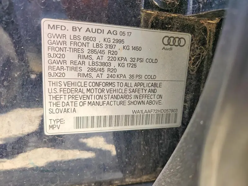 2017 AUDI Q7 PREMIUM PLUS  