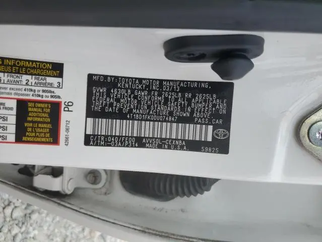 2013 TOYOTA CAMRY HYBRID  