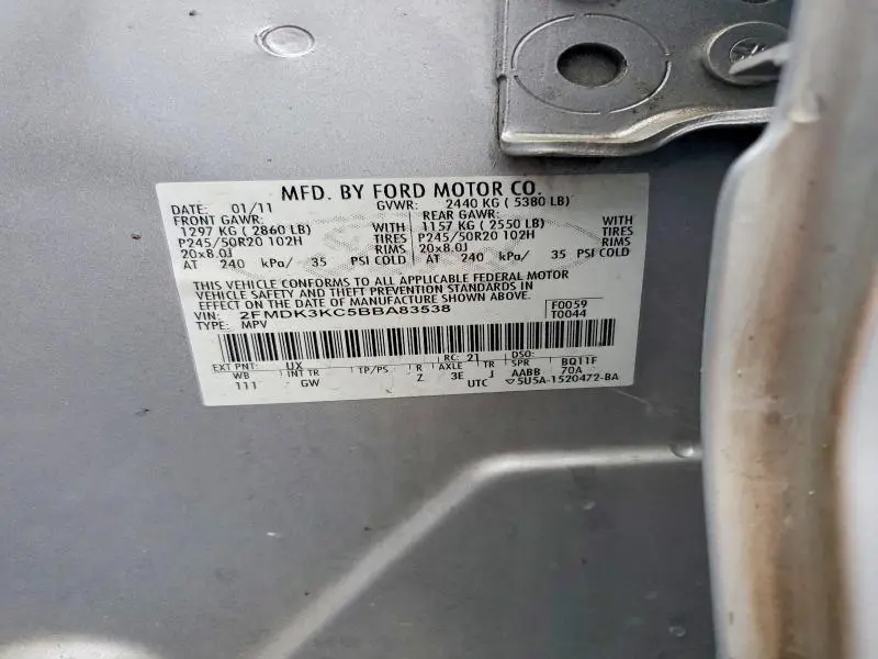 2011 FORD EDGE LIMITED  